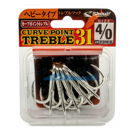 Тройники усиленные Shout Curve Point Treble31 №4/0 (5шт)