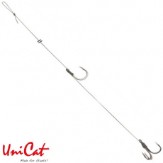 Готовая оснастка на сома Uni Cat Single Treble Hook Rig 105 кг (8/0+3/0)